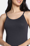 Zivame Knit Poly Thermal Spaghetti Top - Neutral Gray — thumbnail 5